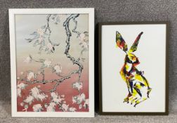 'Bunny Blossom', an offset lithograph by Kozyndan along with an indistinctly signed limited