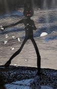 A signed limited edition original screen print by street artist Pure Evil. Framed and glazed. H.