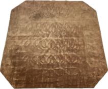 'The Moor', a contemporary Scandinavian woollen copper coloured rug by All the Way to Paris. L.300