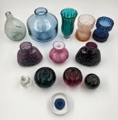 A collection of Wedgwood and other glass, to include a Kings Lynn Crystal vase and two Lynn