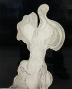 An indistinctly signed and editioned figurative etching entitled 'Aphrodite'. Framed and glazed. H.