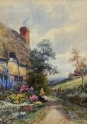 Harold Lawes (1865-1940), a signed 19th century watercolour entitled 'A Devonshire Cottage'.