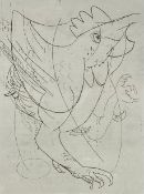 Amedeo Lanci (b.1943), a signed, limited edition etching 'Gallo' 1992 with the artist's blind stamp.