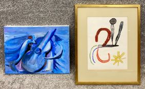 Amedeo Lanci (b.1943), a signed and dated oil on canvas, along with an unsigned framed and glazed
