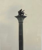 A limited edition lithograph of The Lion of Venice. signed, numbered and framed and glazed. H.73 W.
