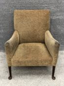 A C.1900 mahogany library armchair. H.78cm.
