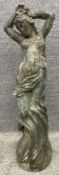 A composite stone garden statue, classical style female nude. H.85cm