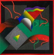 Akira Kurosaki (b.1937), a signed, limited edition Japanese abstract colour woodblock print