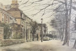 A limited edition lithographs, London street, signed and numbered Ranson. H.53 W.69cm