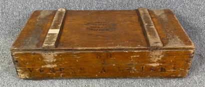 A vintage French fitted case marked verres a whisky. H.20 W.81 D.43cm