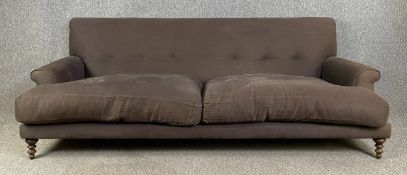 A Matthew Hilton Oscar sofa for SCP. (With some wear as seen). H.74 W.217 D.111cm
