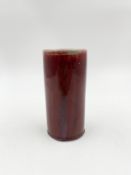 An 18th/19th Century Chinese flambé glazed sang de boeuf brush pot. H.13cm