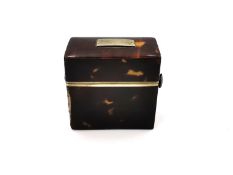 A Georgian tortoiseshell etui. H.3cm W.1.3cm