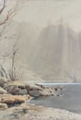 William Heaton Cooper (1903-1995), a framed and glazed watercolour, possibly of 'Penny Rock'.