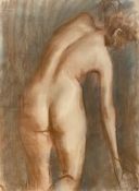Harry Holland (British b.1941), a large signed pastel nude study on paper. Framed and glazed with