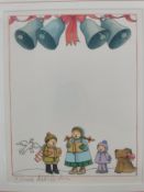 Tomie de Paola (1934-2020), watercolour and tempera on paper; from the artist's book of christmas
