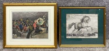 After Hippolyte Lucas (1814-1899), a 19th century hand coloured engraving titled 'The Advance of