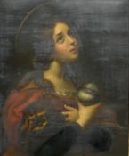 After Carlo Dolci (1616-1686), a 19th century Renaissance style oil on canvas of Mary Magdalene,