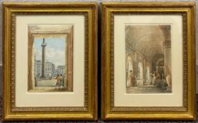 Victor Jean Nicolle (1754-1826), a pair of signed 18th/19th century ink and watercolour paintings on