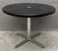 A C.1970 aluminium and moulded plastic Plano folding table by Giancarlo Piretti for Anonima