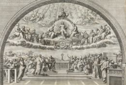 A large 18th/19th century engraving. Framed and glazed. H.72 W.88cm