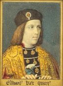 George Perfect Harding (1781-1853), an 18th/19th century miniature watercolour portrait of Edward