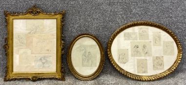 Samuel Shelley (1750-1808), a collection of fourteen late 18th/early 19th century study sketches,