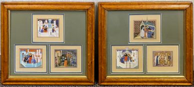 After Joseph Strutt, a set of six hand coloured engravings depicting Richard II at various