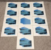 Thirteen prints, two signed and eleven initialled artist's proof silkscreen prints on paper by