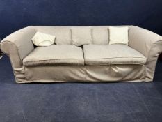A contemporary two seater sofa. H.70 W.240 D.110cm