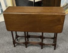 A 19th century mahogany drop flap occasional table. H.52 W.75 D.21 Extended 74cm