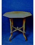 A 19th century burr walnut occasional table. H.64 W.59cm