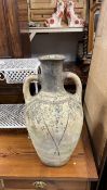 A large Roman style painted urn. H.65cm