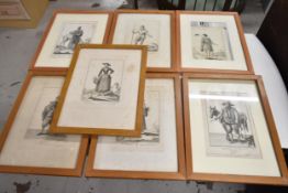 A set of seven 19th century prints. H.45cm W.34cm