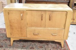 A mid century light oak G-Plan sideboard with fitted interior and maker's stamp. H.86 W.119 D.50cm