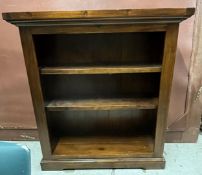 A contemporary teak open bookcase. H.111 W.100cm