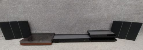 B&O HiFi system, Beogram 1700 turntable, Beomaster 3500 amplifier, Beovox 6520 speakers, Beocord