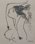 Pablo Picasso (1881-1973), a signed lithograph on paper, female nude. Signed in plate. Framed and