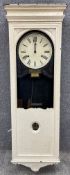 A late 19th century Bundy time recorder in painted oak case. H.133 W.39 D.18cm.