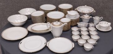 An extensive Limoges dinner service to include twelve dinner plates etc. Tea Pot H.19cm Vegetable