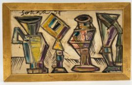 Francis Newton Souza (1924-2002), oil on canvas, still life, signed and dated with gallery label