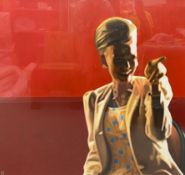 Stuart McAlpine Miller (b.1964), a large signed contemporary oil on canvas titled 'Something to