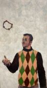 James Donovan (b.1974), a very large acrylic on canvas titled 'Tambourine Man' 2002. Signed to the