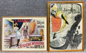 Two lithographs on paper; one after Alfred Choubrac (1853-1902), titled 'L'Hygiène Moderne' 1890,