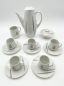 A mid century Thomas Germany porcelain coffee set. H.23cm.