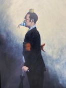 James Donovan (b.1974), a large signed surrealist style acrylic on board titled 'Weathervane'