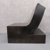 A contemporary patinated steel 'Flex2' chair by Stephane Ducatteau, France, 2005. H.67 W.51 D.65cm