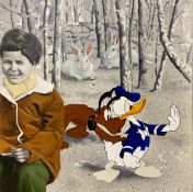 Corinne Charton (b.1954), a signed oil on linen titled 'Don't Get Any Closer' 2005, with notes and