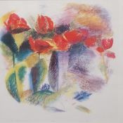 Cecile Elstein (b.1938), a signed and limited edition lithograph titled 'The Afternoon Tulips'.