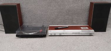 B&O HiFi system - Beocentre 2600, Audio Technica AT LP3 turntable, Beovox 530 speakers and a BEOLINK